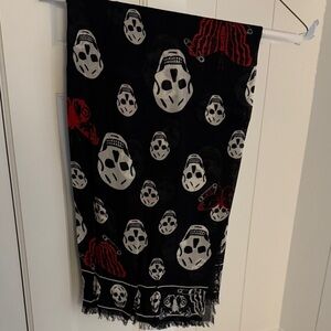 Alexander McQueen Black Skull Pattern Scarf